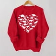 thumbnail image 4 of Penkiiy Chandails en Molleton de la Saint-Valentin Love Heart : Chandails en Molleton de la Saint-Valentin pour Femmes Décontracté Graphique Adorable Pull à Manches Longues TG Rouge, 4 of 4