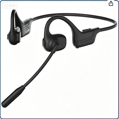 Bone Conduction Bluetooth Headphones with Mic – Open-Ear Comfort, Noise-Cancelling Microphone, Ultra-Lightweight, Bluetooth 5.3, Ideal for Work & Sports(M)