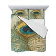 thumbnail image 7 of Teal Peacock Feathers Twin XL Size Down Alternative Comforter, Lightweight Comforter Quilt Bedding Set with Pillow Shams Retro Abstract Art Watercolor All Seasons Bed Comforter Duvet Insert 68"x98", 7 of 7