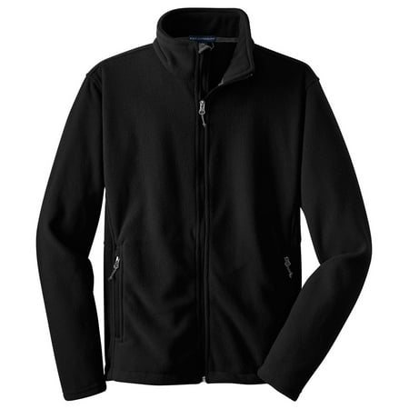Mens Midweight Fleece Jacket - Port Authority Men's Soft Fleece Zippered Pockets Jacket