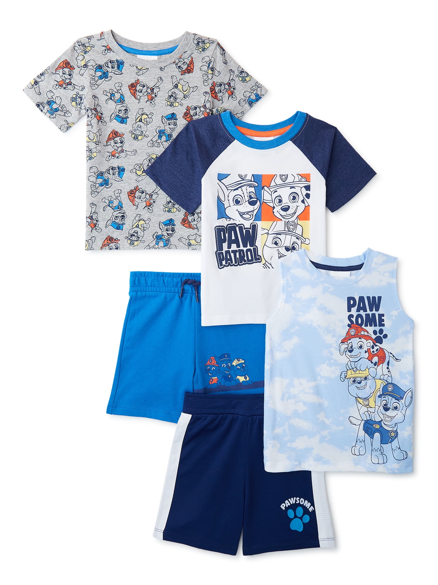 Paw Patrol Toddler Boy 5-Piece Outfit Set, Sizes 12M-5T - Walmart.com