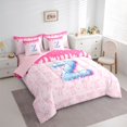 thumbnail image 3 of Feelyou Initial Z Letter Twin Bedding Sets 7-Piece, Bow-tie Ribbon Bedding Comforter Set, 3 of 8