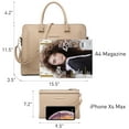 thumbnail image 7 of Dasein Women Handbags 2 Pcs Satchel Purse Top Handle Briefcase Work Bag for 14 in Laptop, 7 of 7