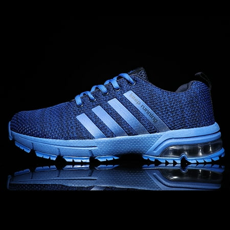 

New Men Shoes Casual White Sneakers Mens Trainers Air Cushion Men Sneakers Leisure Blue Shoes Men Tenis Masculino sneakers (Blue 47)