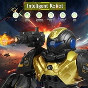 Huge Wave Kids RC Robot Toys Aged 4-8 Year, Smart Talking, Dancing and Walking, Programmable Robot, Interactive Gesture Sensing, Remote Control Toys Christmas Gifts for Kids, Gold