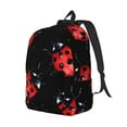 thumbnail image 2 of Naloa Canvas Backpack for Men Women Beautiful Red Ladybug Print Rucksack Casual Travel Daypack Large and Small Durable College Tote Satchel Bookbag for Teens, 2 of 8