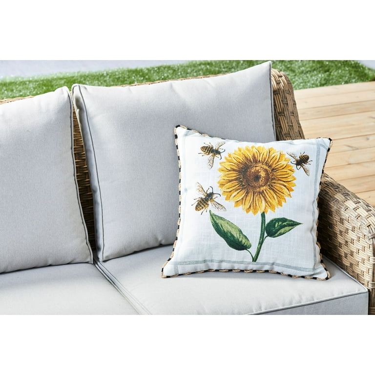 Flower Plush Throw Pillow Soft Plant Sunflower Chair Cushion