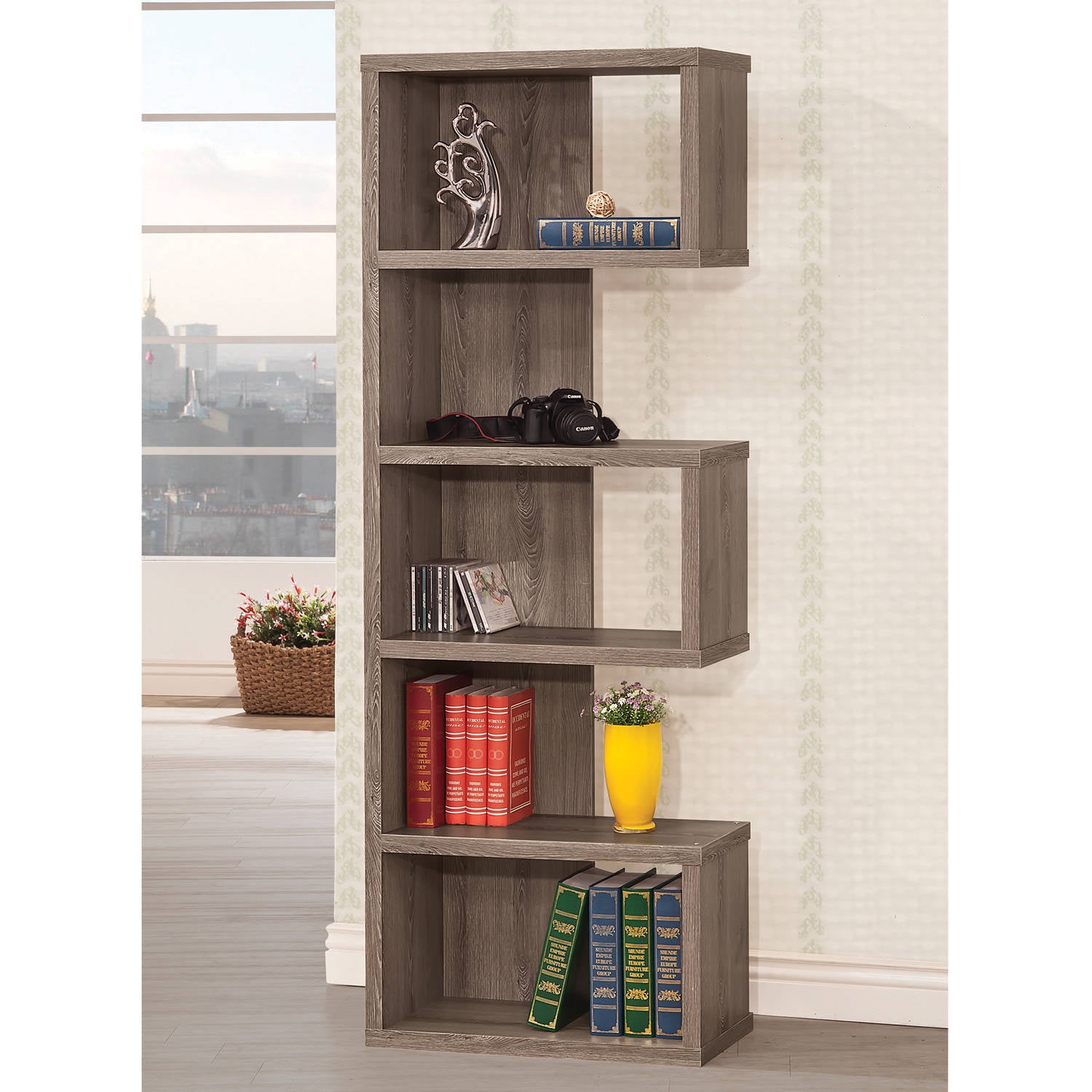 Coaster Grey Block Bookcase