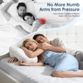 thumbnail image 5 of AMTPM Side Sleeper Pillow , 2 in 1 Shoulder Relief for Rotator Cuff Pain, Memory Foam Pillow for Adults Side, Back and Stomach, 5 of 11