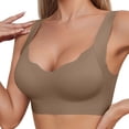 thumbnail image 5 of Gkeoshab Nursing Bras Women's Seamless Side Smoothing Push-Up Bra Non-Wired Lift & Anti-Sag Support Bralette Coffee L, 5 of 8