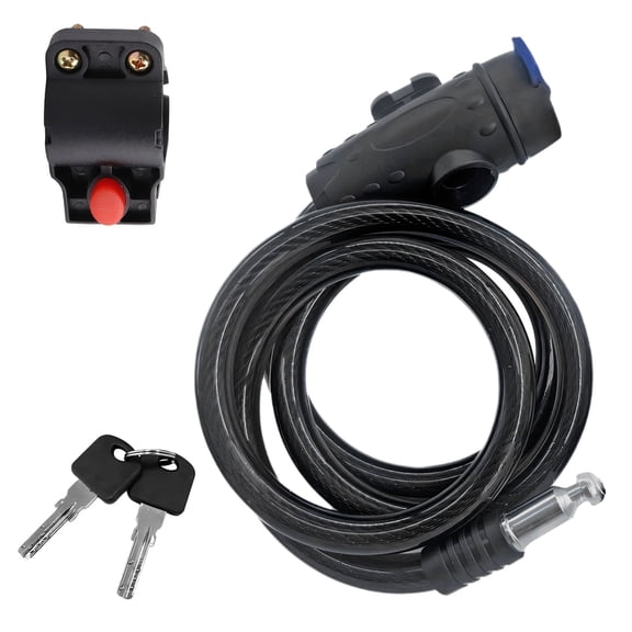 Bicycle Lock, E Scooter Lock Bike Cable Lock with 2pcs Keys 4ft Long Bike Cable Lock  with Mounting Bracket for Scooter, Moto, Bicycle Anti-Theft