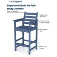 thumbnail image 6 of Patiokingdom Balcony Adirondack Chairs and Table 3 Pieces Set, Adirondack Bar Height Chairs Set of 2 and Bar Table, Outdoor Bar Stools Set for Bistro, Poolside, Backyard,Navy, 6 of 8