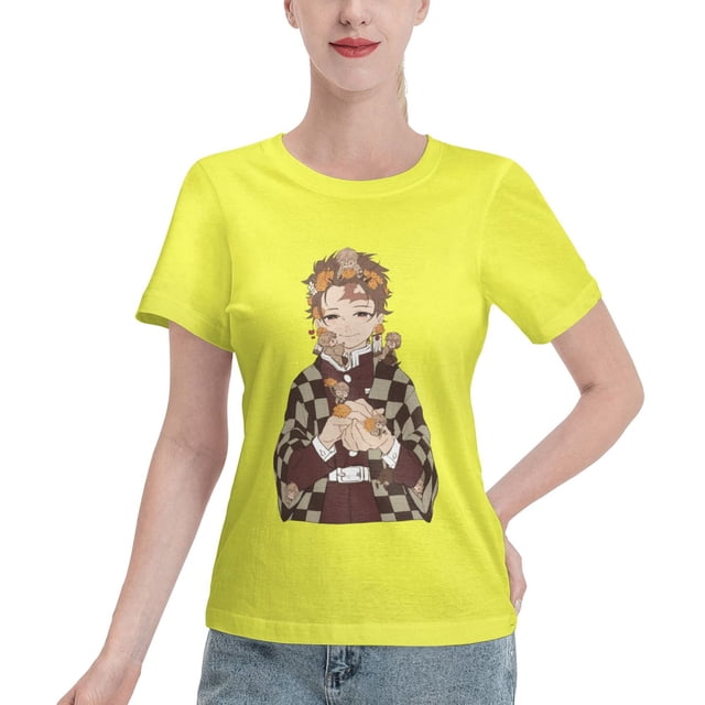 Women's Basic Short Sleeve T-Shirt Demon Slayer Blade Tanjiro