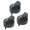 Black 3PCS, variant on Fanoery Multiple Vehicle Compatible Heating System Knob Easy Installation ABS Design