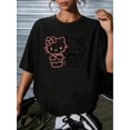thumbnail image 1 of T-shirt Rétro Mode pour Femmes Imprimé Papillon Coloré, Col Rond Simple et Confortable à Manches Longues, Printemps & Automne pour Femmes, 1 of 8