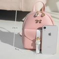 thumbnail image 2 of Women Bow Decoration Mini Backpack PU Leather Backpack Solid Color School Bag, 2 of 7