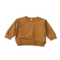 thumbnail image 3 of Pulls de Couleur Unie d'Hiver Chaud à Manches Longues Col Rond Sweatshirts, 3 of 7