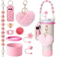 thumbnail image 1 of Accesorios para Stanley la Copa, Correa Porta Botella con Mango, Funda de Copa de Silicona, Porta Labial, Tapa de Pajilla y Tapa Antiderrames, Encantres rnos Lindos para 40 oz/30 oz, 1 of 4