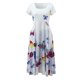 thumbnail image 4 of Vestido de mujer de manga corta con cuello redondo, casual, de moda, para fiesta, diario, elegante, estampado. Fridja  qw919, 4 of 6