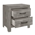 thumbnail image 5 of Tcbosik Wooden Nightstand with 2 Storage Drawers, Rustic Style, Gray Finish, 5 of 6