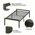 thumbnail image 6 of Yoneston Heavy Duty Twin Size 16 inch Metal Platform Bed Frame with Large Under-Bed Storage Space, Black, 6 of 10