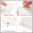 thumbnail image 4 of Duslogis 200Pcs Brass Fasteners 0.3x0.6 Inch Brads for Paper Crafts,Brass Brads Round Fasteners,Paper Fasteners,Brass Brad Paper Fasteners for Crafts DIY Handicraft School Project (Silver), 4 of 7