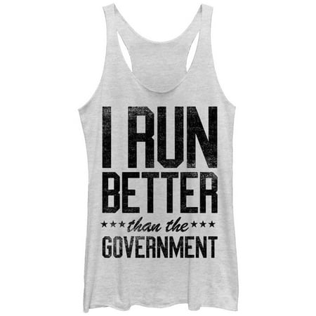 Lost Gods - Women's I Run Better Than the Government Racerback Tank Top ...