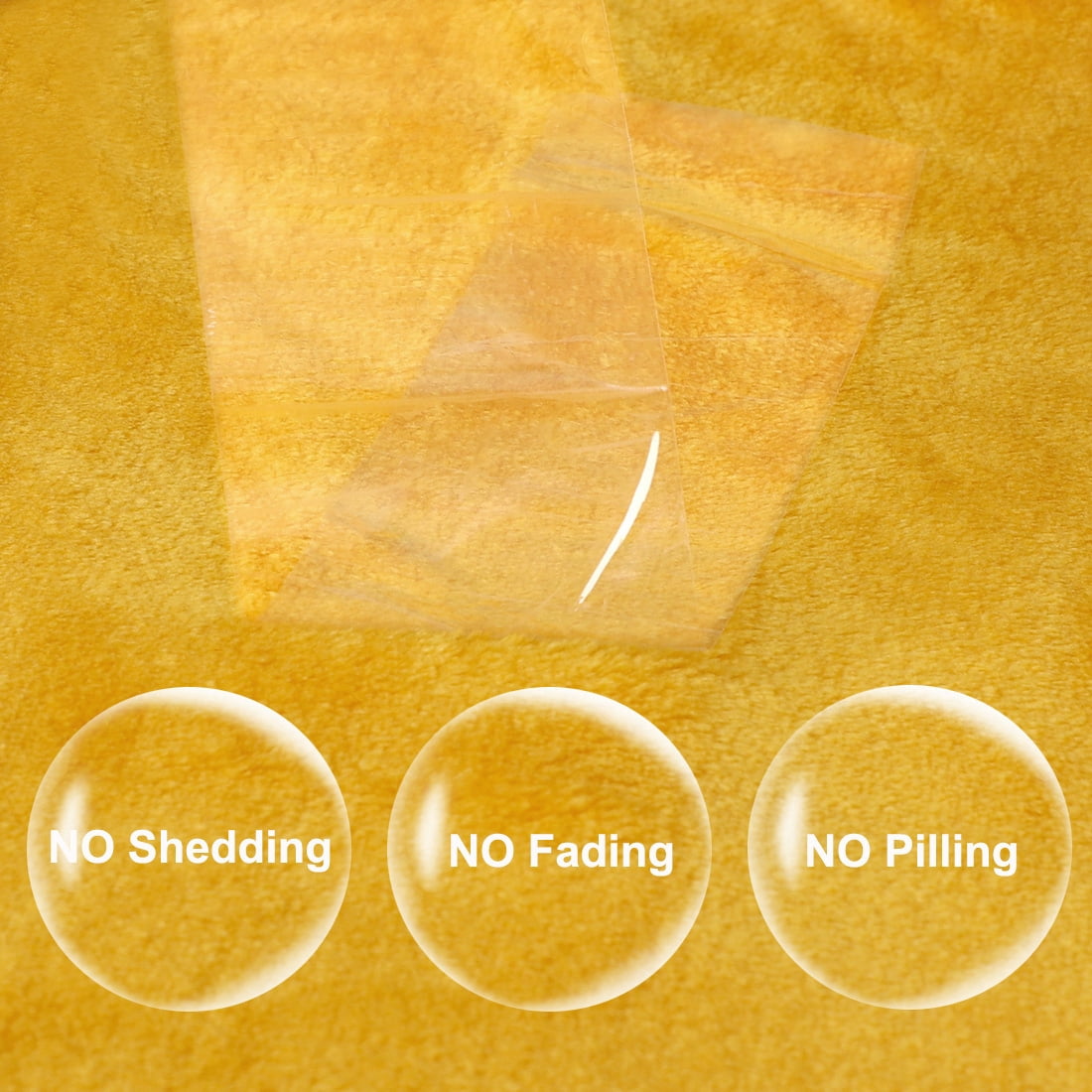 Unique Bargains Luxury Flannel Fleece Sofa Throw, Safety Yellow 50" x 59"