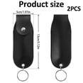 thumbnail image 2 of 2Pcs Pepper Spray Pouch PU Leather Spray Protective Holster Mini Portable Pepper Spray Holster Top Flap Pepper Spray Holder Self Defense Spray Leather Case for Bag Women, 2 of 9