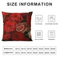 thumbnail image 5 of COMIO  Red Roses Flower Pillow Covers Roses Floral Home Decoration Farmhouse Pillow Peach Skin Velve Cushion Case for Sofa Bedroom, 5 of 5