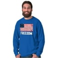 thumbnail image 4 of American Colonies Flag USA Freedom Plus Size Long Sleeve Graphic Tee Shirt Brisco Brands 2X, 4 of 6