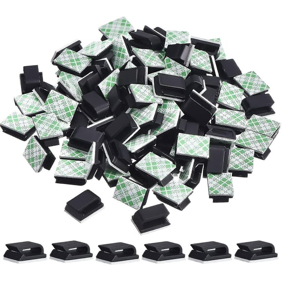 Pack Of 100 Adhesive Cable Clips Cable Holder