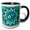 Black/White, variant on 3drose, the Word Wow in Turquoise, 11oz Mug