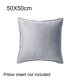 thumbnail image 4 of Matsuzay Funda de poliéster para cojín de asiento, Color sólido, suave, agradable a la piel, resistente, con cremallera, funda de almohada Decoración del hogar Gris 50x50cm, 4 of 6