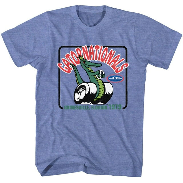 National Hot Rod Association Gatornationals Light Blue Heather Adult T-Shirt M