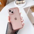 thumbnail image 6 of Compatible with iPhone 11 Case,Curly Wave Frame Case Candy Color Transparent Phone Case for iPhone 11,Light Pink, 6 of 9