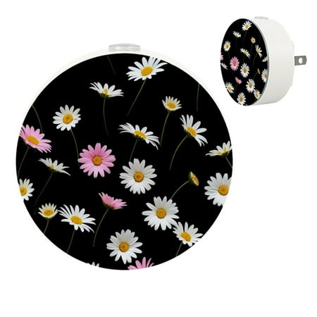

YZUOUZY Night Light Bedside Lamp Bedroom Lamps Set of 2 Daisy Pattern Flowers
