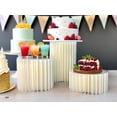thumbnail image 1 of 3PCS Cylinder Stands for Party with Acrylic Plates, Foldable Cylinder Pedestal Stand, Buffet Risers, Food Risers for Buffet Table, Weddings, Baby Showers, Birthday, Events Centerpieces Decor (5.9"+9.8, 1 of 7