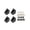 Angle Corner-Black-4PCS, variant on 4PCS Black Corner Bracket Cube (20x20x20mm) for 6mm Slot Aluminum Extrusion Profile 2020 Series (Cube Corner)