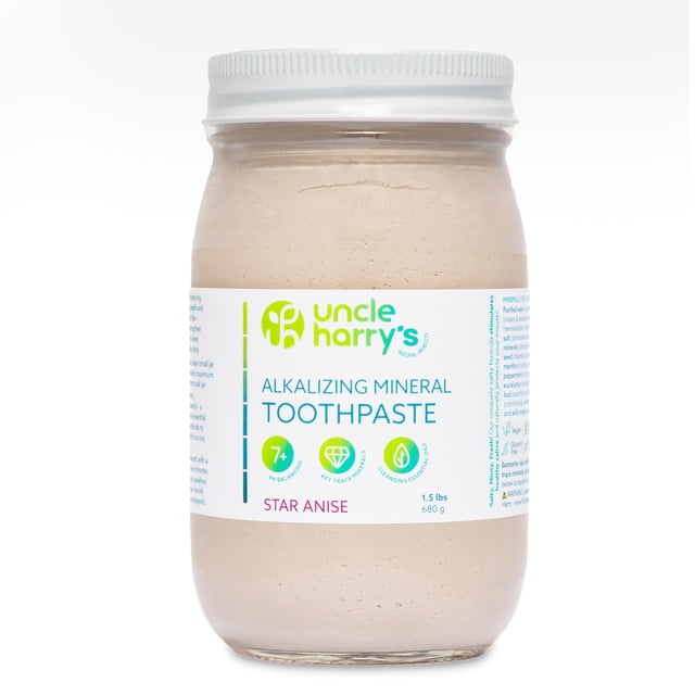 Pasta dental remineralizante de anís Uncle Harry's, 680 g, frasco