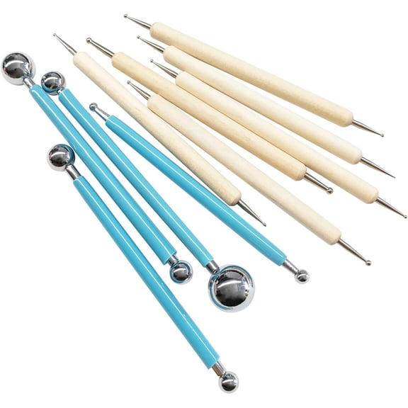 Dotting Tools, Ball End Dot Art Tools for Rock Painting, Pottery Clay Modeling Embossing Art Mandala