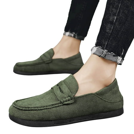 

Wotryit Mens Shoes Men Casual Shoes Fashionable Pattern Simple Pure Color Comfortable Round Toe Flat Bottom All Season Lightweight Lefu Shoes Running Shoes for Men Shoes for Men(Color:Green Size:7)