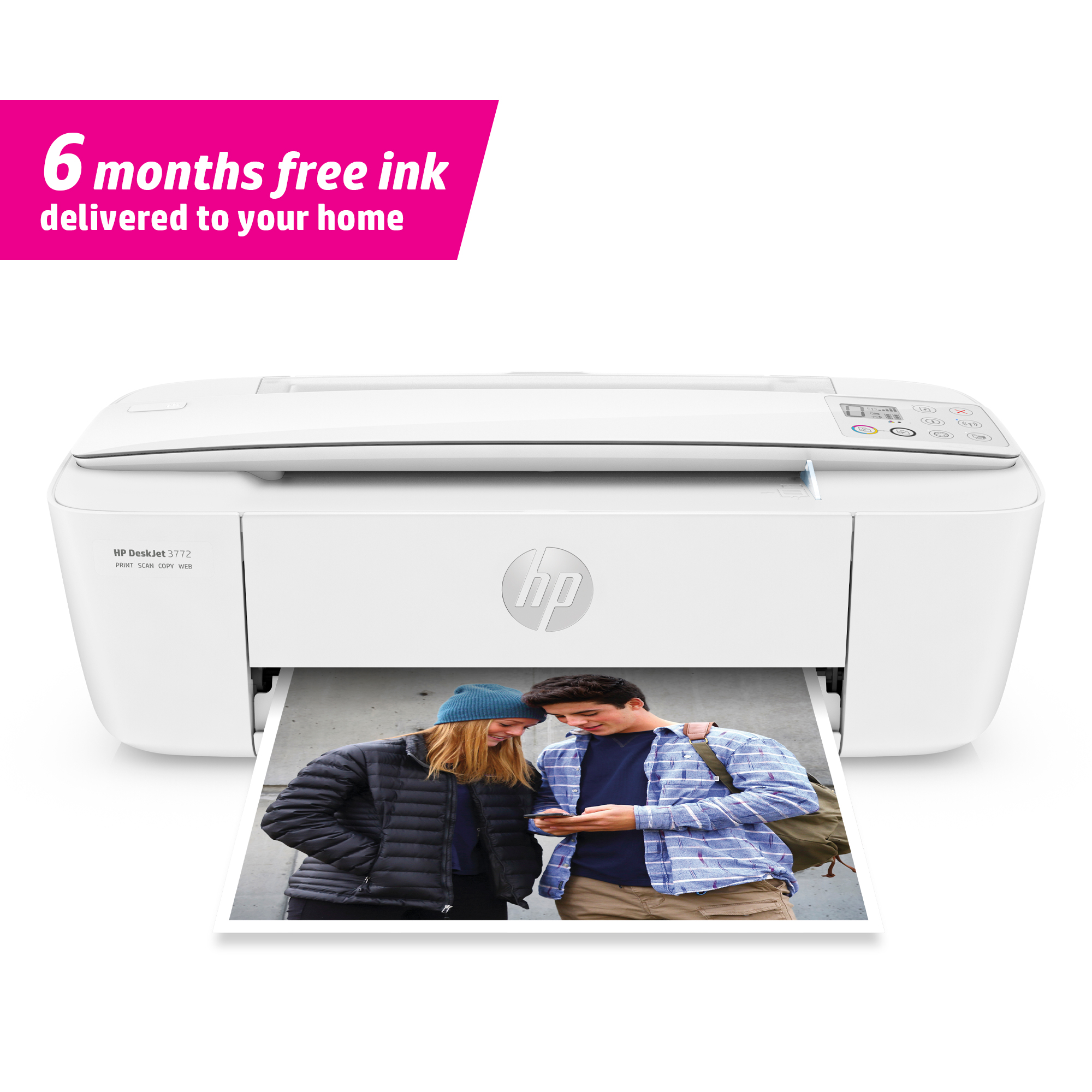 HP DeskJet 3772 All in One Wireless Color Inkjet Printer Instant Ink