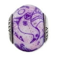 thumbnail image 2 of FB Jewels Sterling Silver Reflections Italian Decorative Purple Glass Bead, 2 of 3