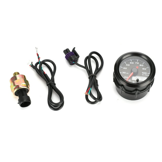 Medidor de presión de aceite de coche de 2 pulgadas y 52 mm, puntero, medidor LED digital de 7 colores con sensor Jadeshay A