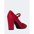 thumbnail image 2 of J. Adams Skippy Heels Contemporary Style Comfortable and Stylish Summer Shoes for Women - Round Toe Chunky Heels Mary Jane Pumps, 2 of 4