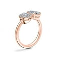 thumbnail image 3 of 1.10 T.C.W Radiant & Pear Shaped Genuine Diamond Stunning Wedding Two Stone Ring for Women Solid 14K Rose Gold Size 3.5, 3 of 8
