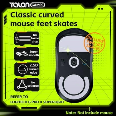 TALONGAMES Mouse Feet Skates For Logitech G PRO X Superlight Wireless Gaming Mouse, Gray, 2Sets