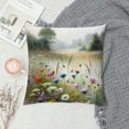 thumbnail image 2 of Awypu Spring Floral Throw Pillow Cover - Wildflowers, Bees &amp; Butterflies Pillowcase, Spring Botanical Farmhouse Summer Decorative Cushion Case for Couch, Sofa, Home, Outdoor, 2 of 5