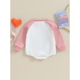thumbnail image 4 of Bagilaanoe Newborn Baby Girl Oversized Romper Sweatshirt Long Sleeve Bodysuits Letter Print Pullover 3M 6M 12M 18M 24M Infant Casual Tee Tops, 4 of 8